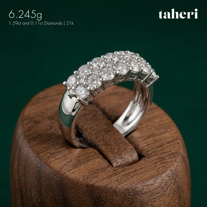 White Gold Diamond Ring design 123 by TAHERI