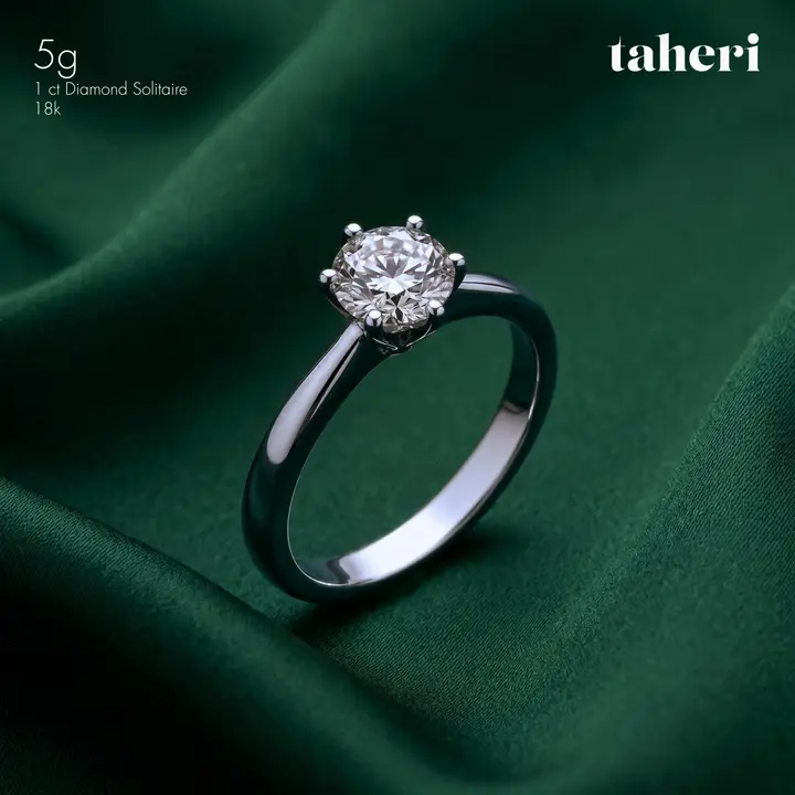 White Gold Diamond Ring design 124 by TAHERI