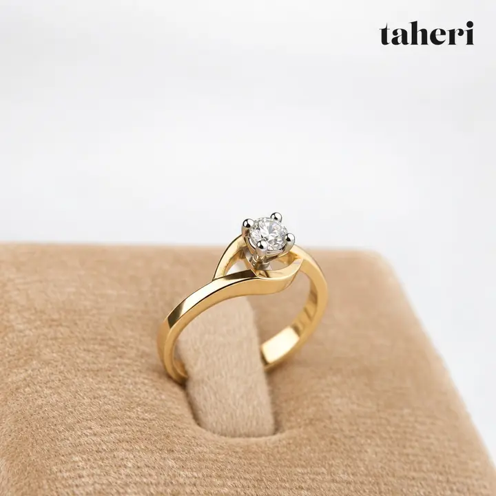 18k Two-Tone Gold Diamond Ring design 117 by TAHERI