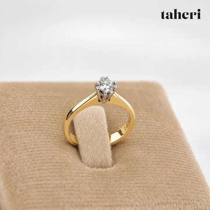 18k Two-Tone Gold Diamond Ring design 118 by TAHERI