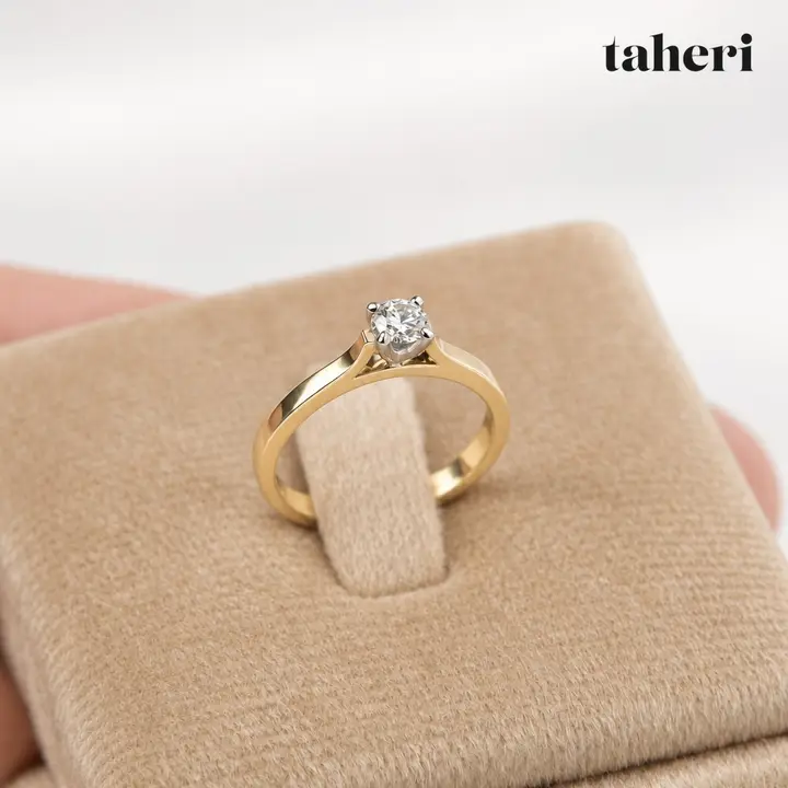 18k Two-Tone Gold Diamond Ring design 120 by TAHERI