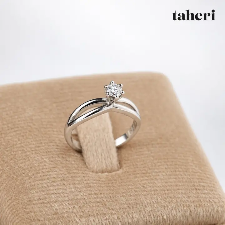 18k White Gold Diamond Ring design 121 by TAHERI