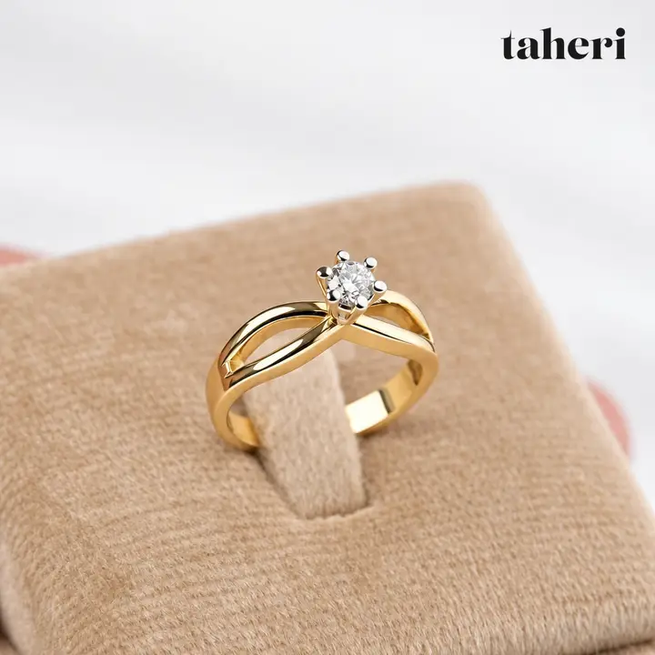 18k Yellow Gold Diamond Ring design 123 by TAHERI