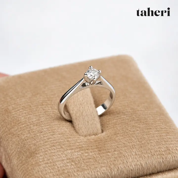 18k White Gold Diamond Ring design 124 by TAHERI