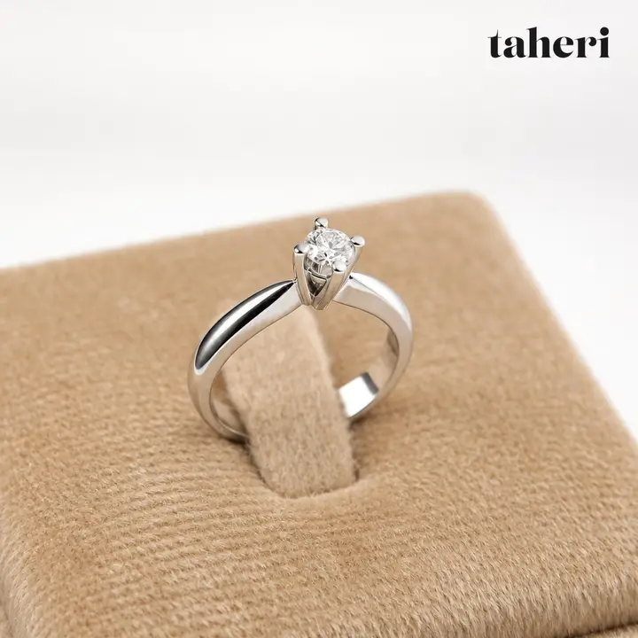 18k White Gold Diamond Ring design 125 by TAHERI