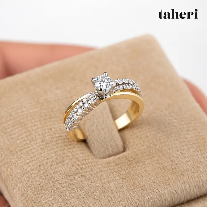 18k Two-Tone Gold Diamond Ring design 129 by TAHERI