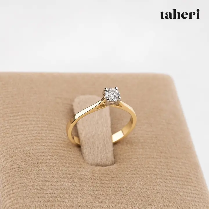 18k Yellow Gold Diamond Ring design 130 by TAHERI