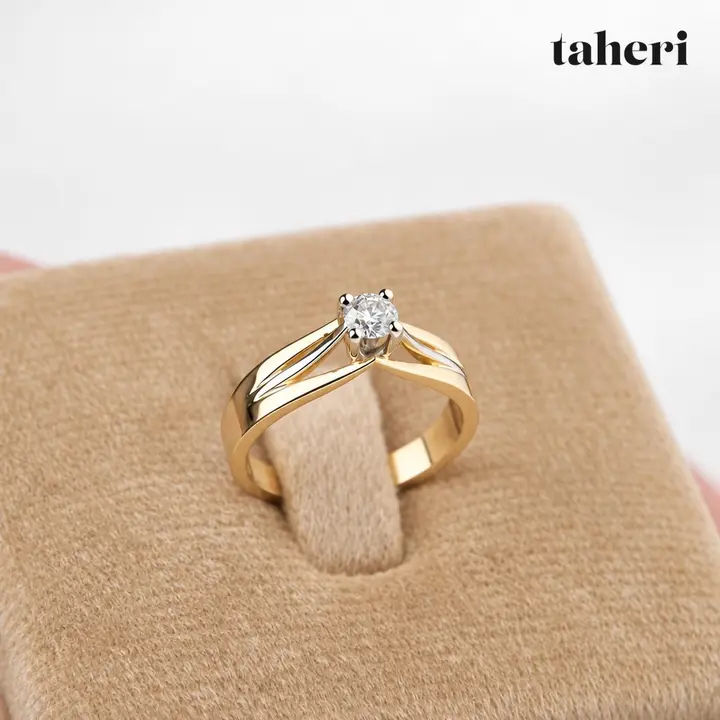 18k Two-Tone Gold Diamond Ring design 131 by TAHERI