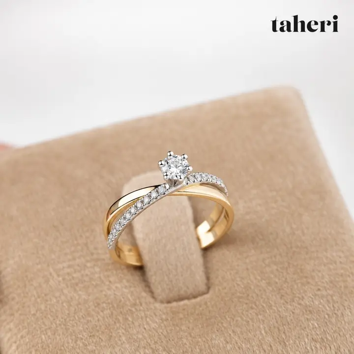 18k Two-Tone Gold Diamond Ring design 132 by TAHERI