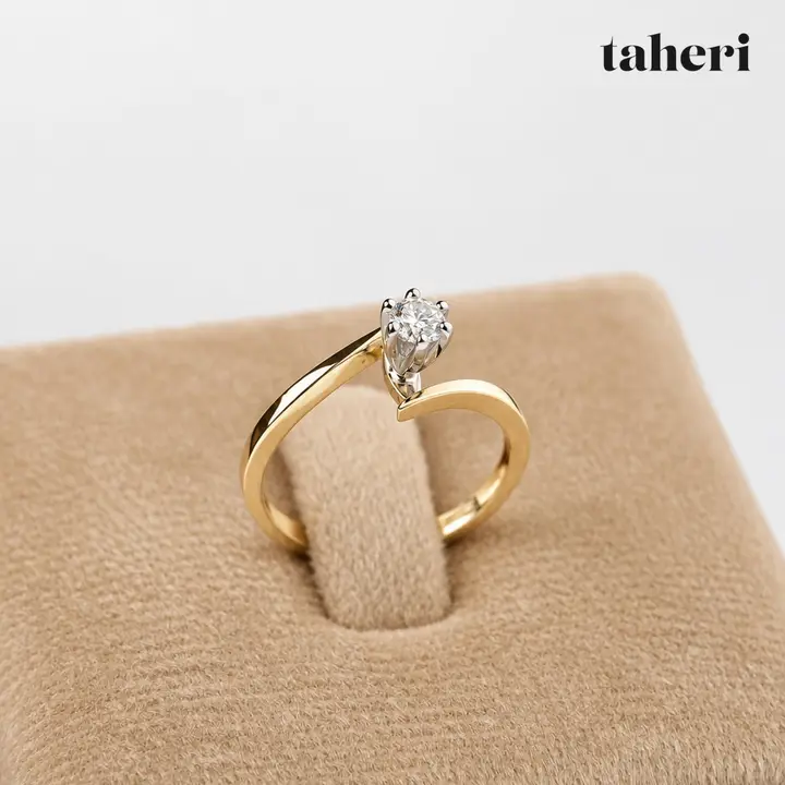 18k Two-Tone Gold Diamond Ring design 135 by TAHERI