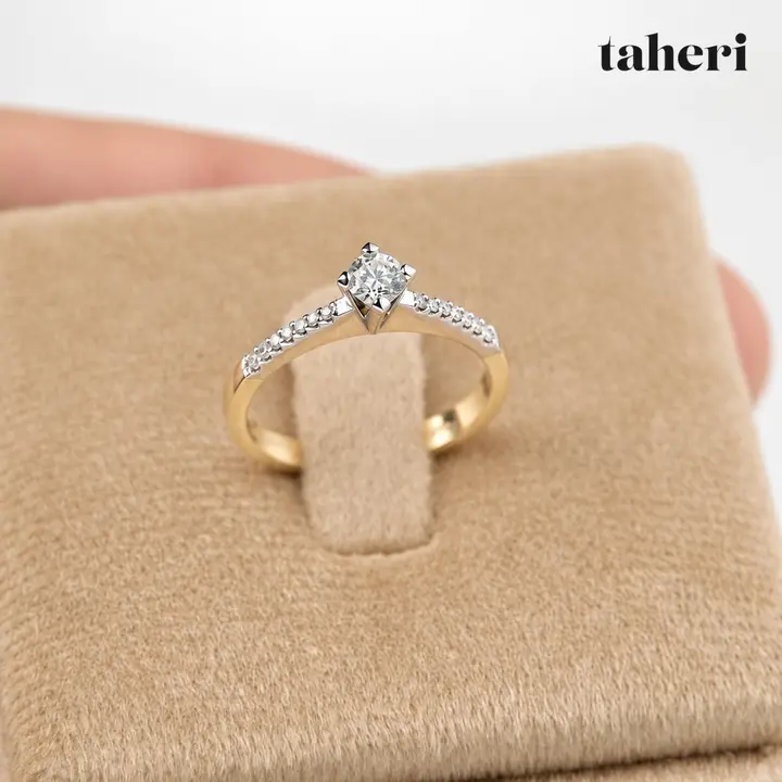 18k Two-Tone Gold Diamond Ring design 136 by TAHERI