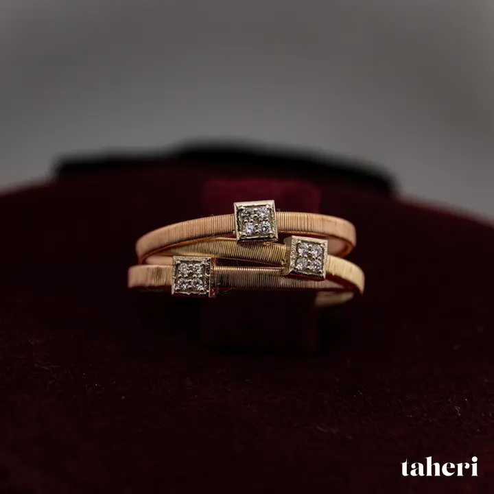 Rose Gold Diamond Ring design 130 by TAHERI