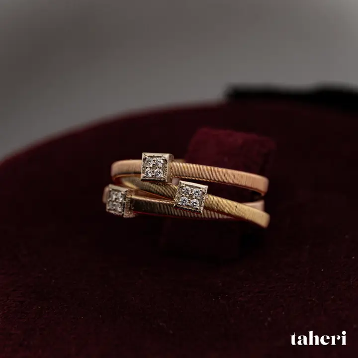 Rose Gold Diamond Ring design 131 by TAHERI