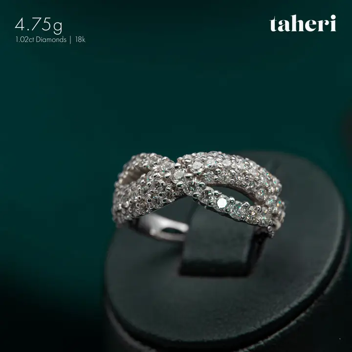 White Gold Diamond Ring design 155 by TAHERI