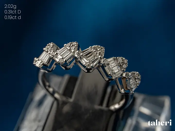 White Gold Diamond Ring design 174 by TAHERI