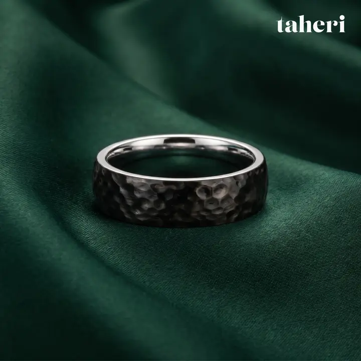 Palladium Bands for Him with Diamond design 26 by TAHERI