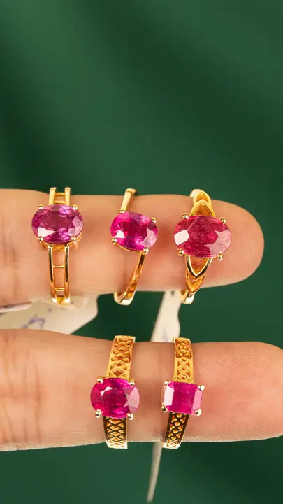 21k Yellow Gold Ring with Ruby design 36 by TAHERI
