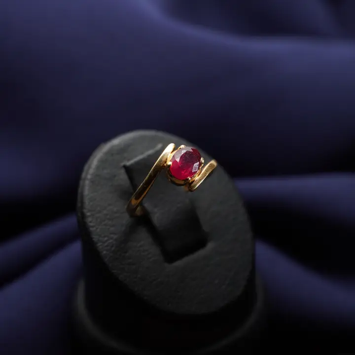 21k Yellow Gold Ring with Ruby design 37 by TAHERI