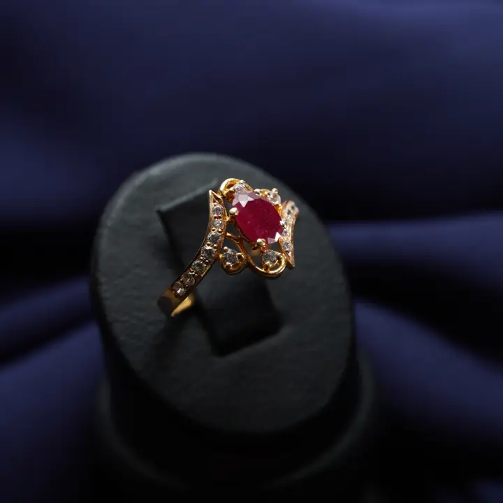 21k Yellow Gold Ring with Ruby design 39 by TAHERI
