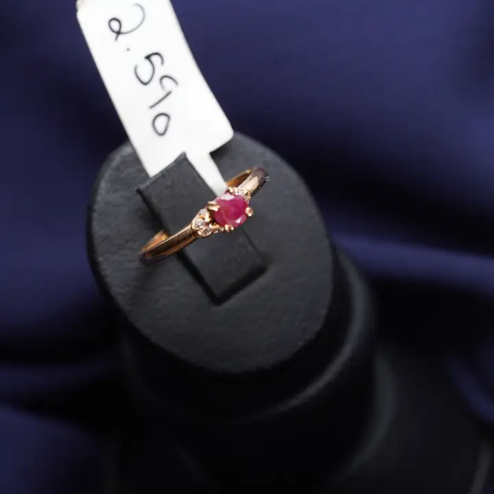 21k Yellow Gold Ring with Ruby design 46 by TAHERI