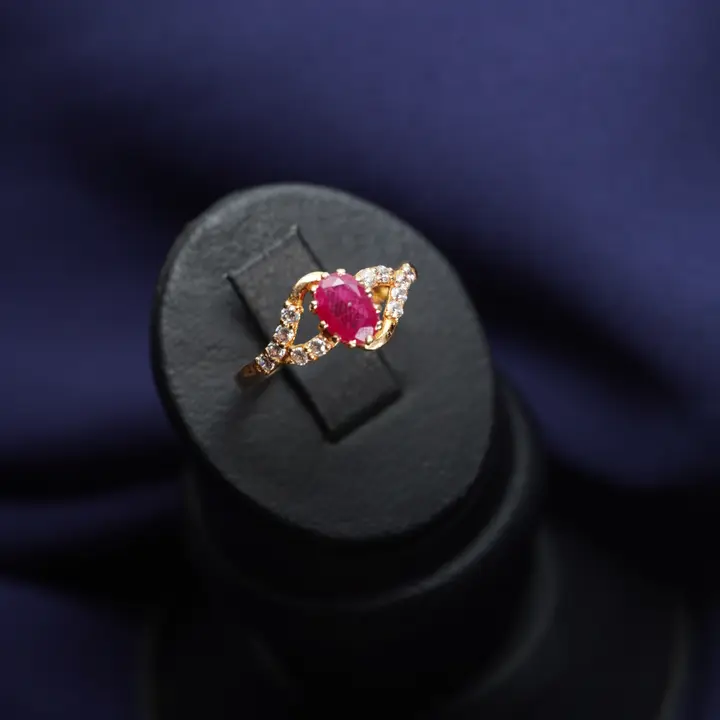 21k Yellow Gold Ring with Ruby design 49 by TAHERI