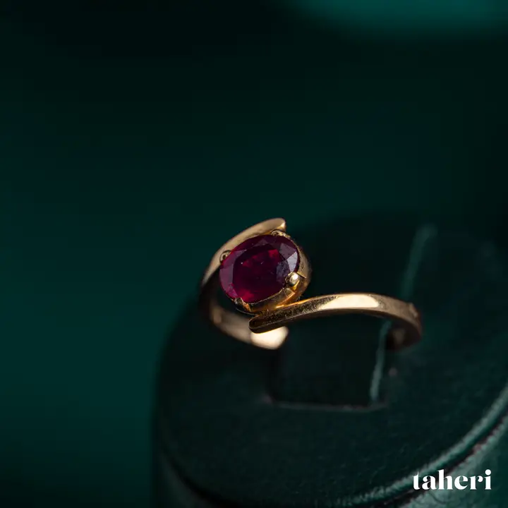 Yellow Gold Ring with Ruby design 68 by TAHERI