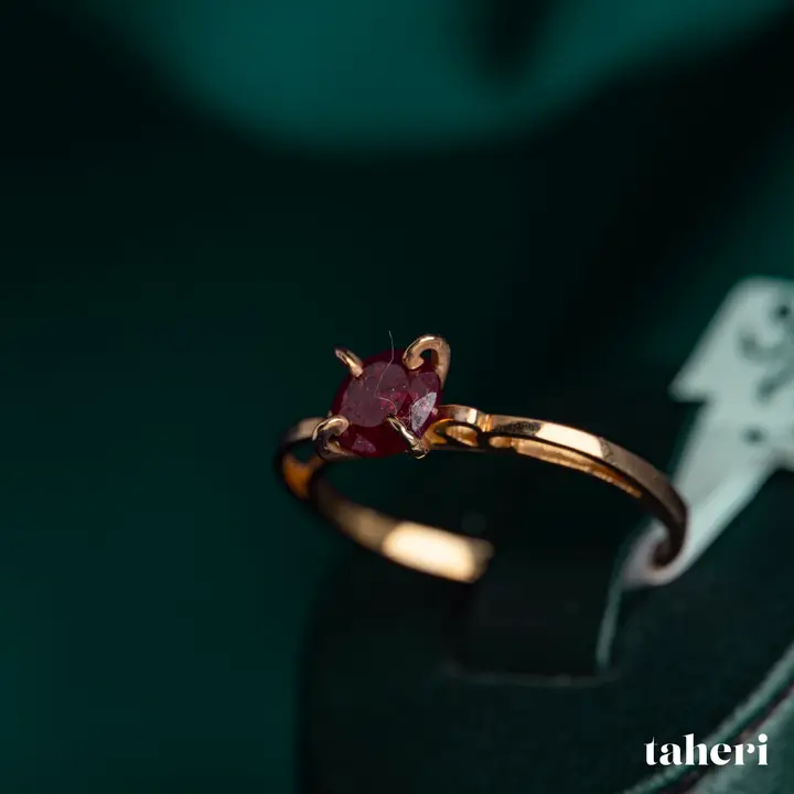 Yellow Gold Ring with Ruby design 76 by TAHERI