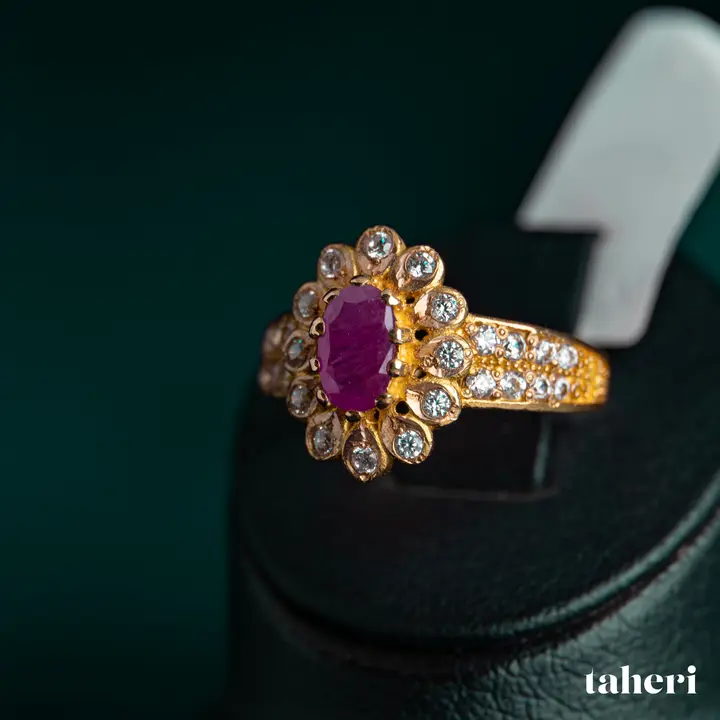 Yellow Gold Ring with Ruby design 78 by TAHERI