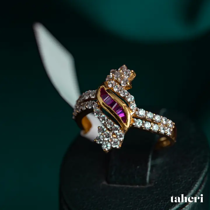 Yellow Gold Ring with Ruby design 79 by TAHERI