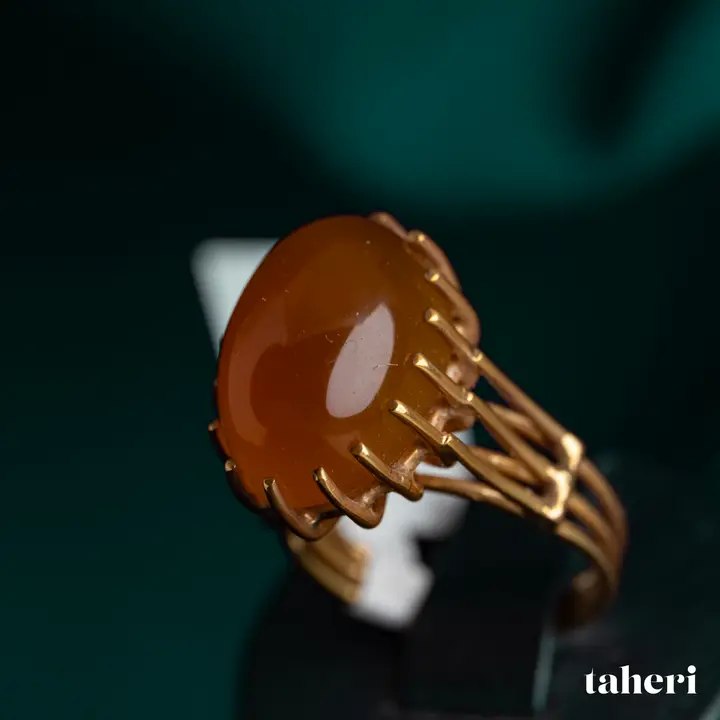Yellow Gold Ring with Colored Stones design 86 by TAHERI