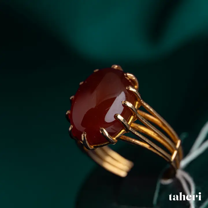 Yellow Gold Ring with Colored Stones design 87 by TAHERI