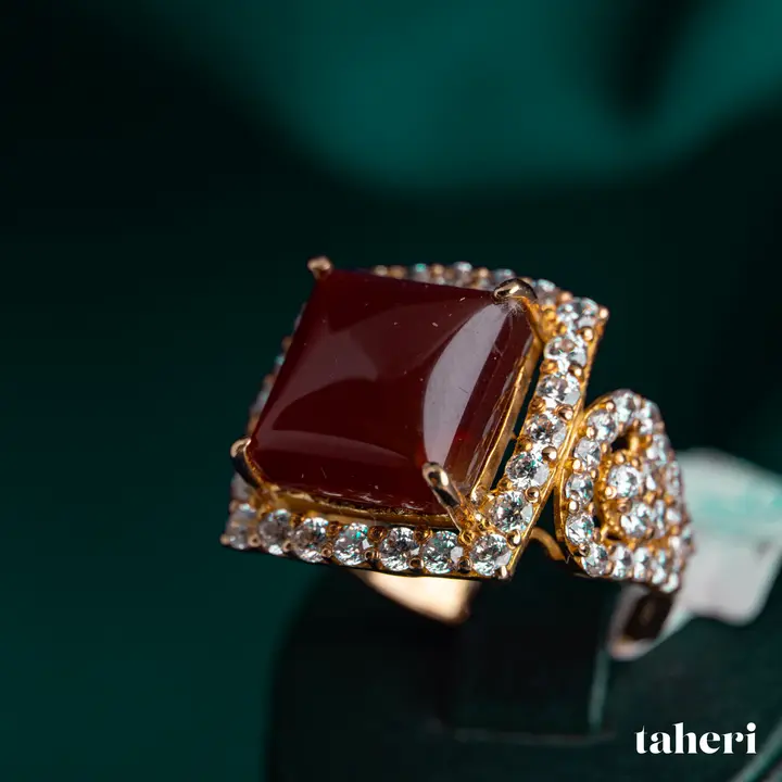 Yellow Gold Ring with Colored Stones design 92 by TAHERI