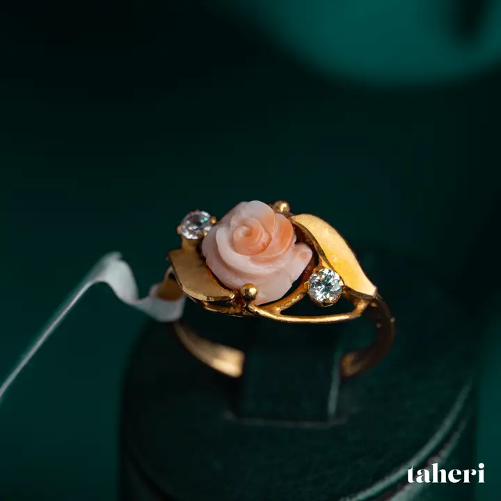 Yellow Gold Ring with Colored Stones design 93 by TAHERI