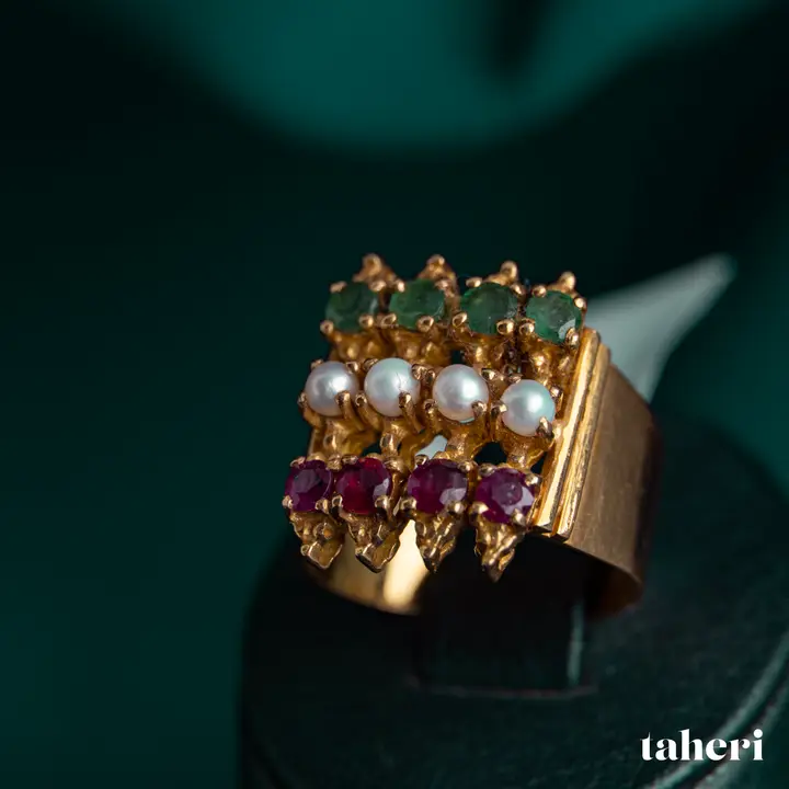 Yellow Gold Ring with Ruby design 96 by TAHERI