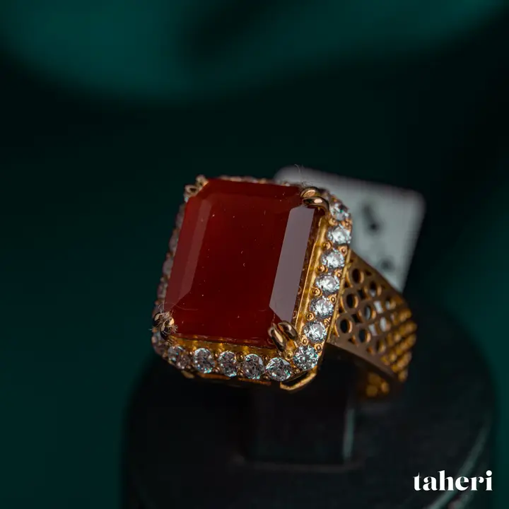 Yellow Gold Ring with Colored Stones design 104 by TAHERI