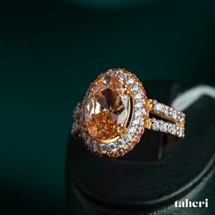 Yellow Gold Ring with Colored Stones design 111 by TAHERI