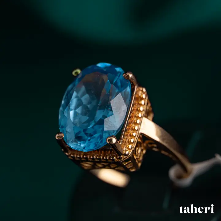 Yellow Gold Ring with Colored Stones design 113 by TAHERI