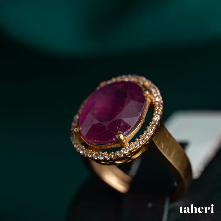 Yellow Gold Ring with Ruby design 134 by TAHERI