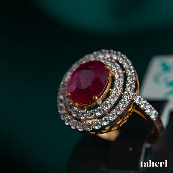 Yellow Gold Ring with Ruby design 136 by TAHERI