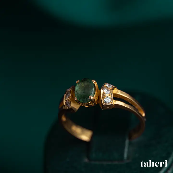 Yellow Gold Ring with Emerald design 142 by TAHERI