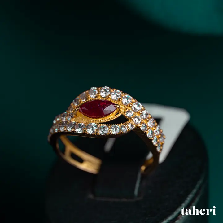 Yellow Gold Ring with Ruby design 144 by TAHERI