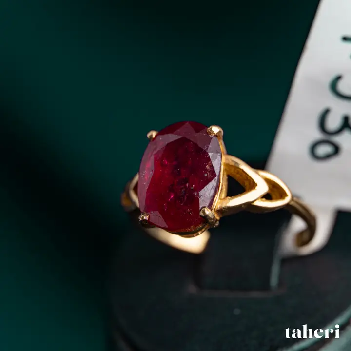 Yellow Gold Ring with Ruby design 166 by TAHERI