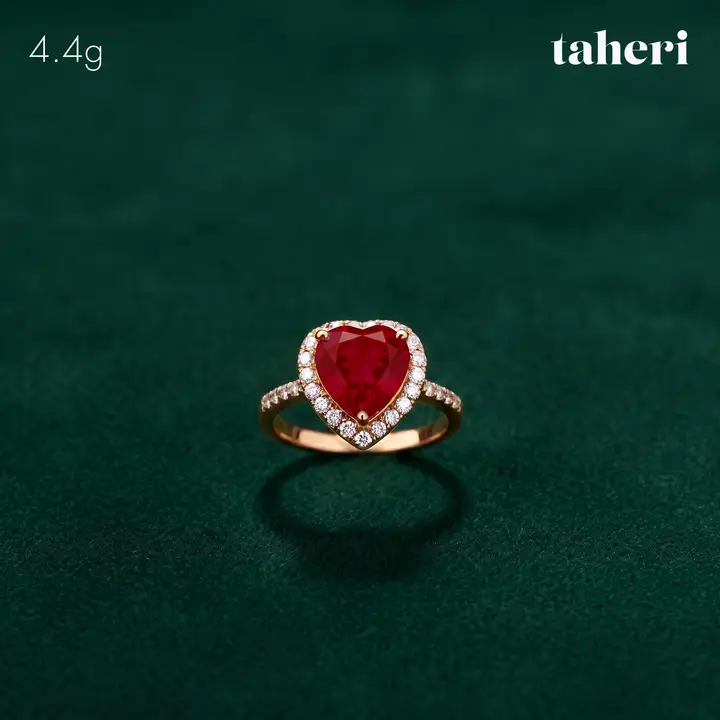 Yellow Gold Ring with Ruby design 169 by TAHERI