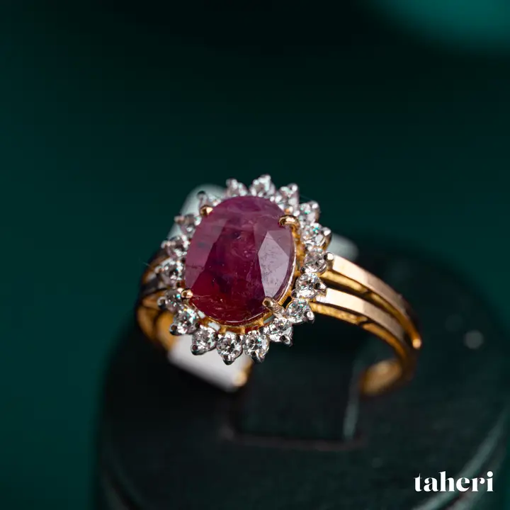 Yellow Gold Ring with Ruby design 174 by TAHERI