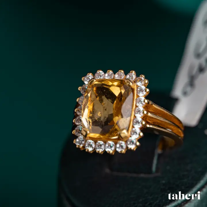 Yellow Gold Ring with Colored Stones design 175 by TAHERI