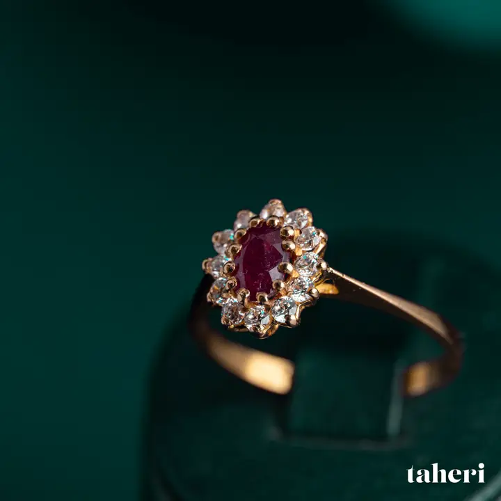 Yellow Gold Ring with Ruby design 176 by TAHERI
