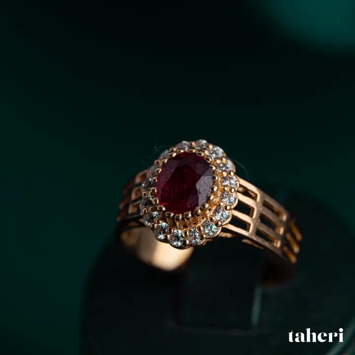 Yellow Gold Ring with Ruby design 178 by TAHERI