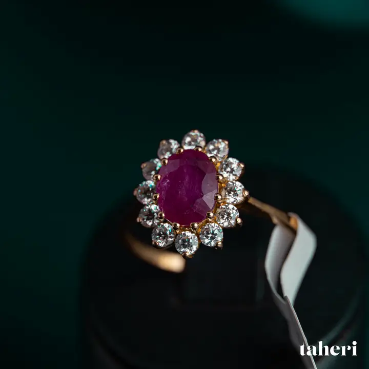 Yellow Gold Ring with Ruby design 182 by TAHERI