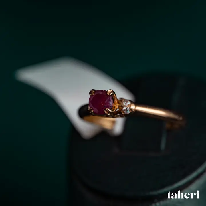 Yellow Gold Ring with Ruby design 189 by TAHERI
