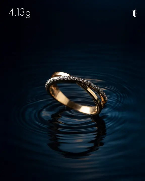 Yellow Gold Ring with Cubic Zirconia design 191 by TAHERI